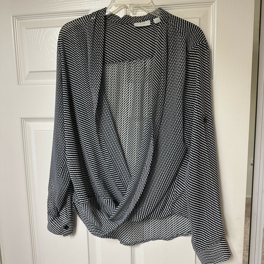 Striped Black and White Women's Top